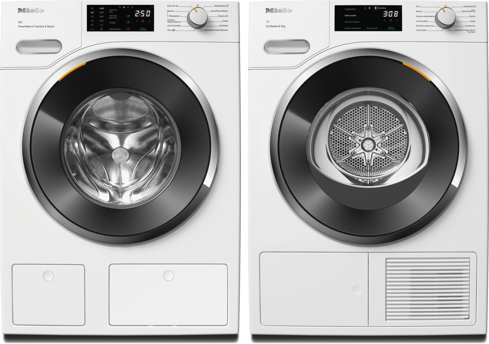 Bundle composite — Miele WWG 880 WCS PWash&TDos&Steam + Miele TWH 780 WP EcoSpeed&9kg Miele WWG 880 WCS PWash&TDos&Steam + Miele TWH 780 WP EcoSpeed&9kg – Obrázok 1